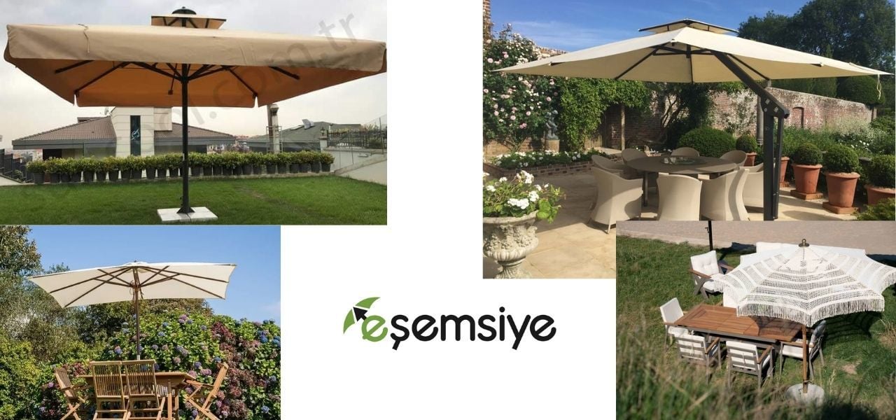 2024 Yılı Çok Tercih Edilen Büyük Şemsiye Havuz ve Ahşap Şemsiyeler