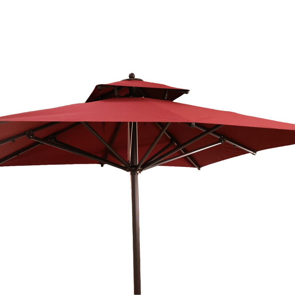 2x2 Teleskopik lux Bahçe Şemsiyesi Akrilik Kumaş Bordo Renk