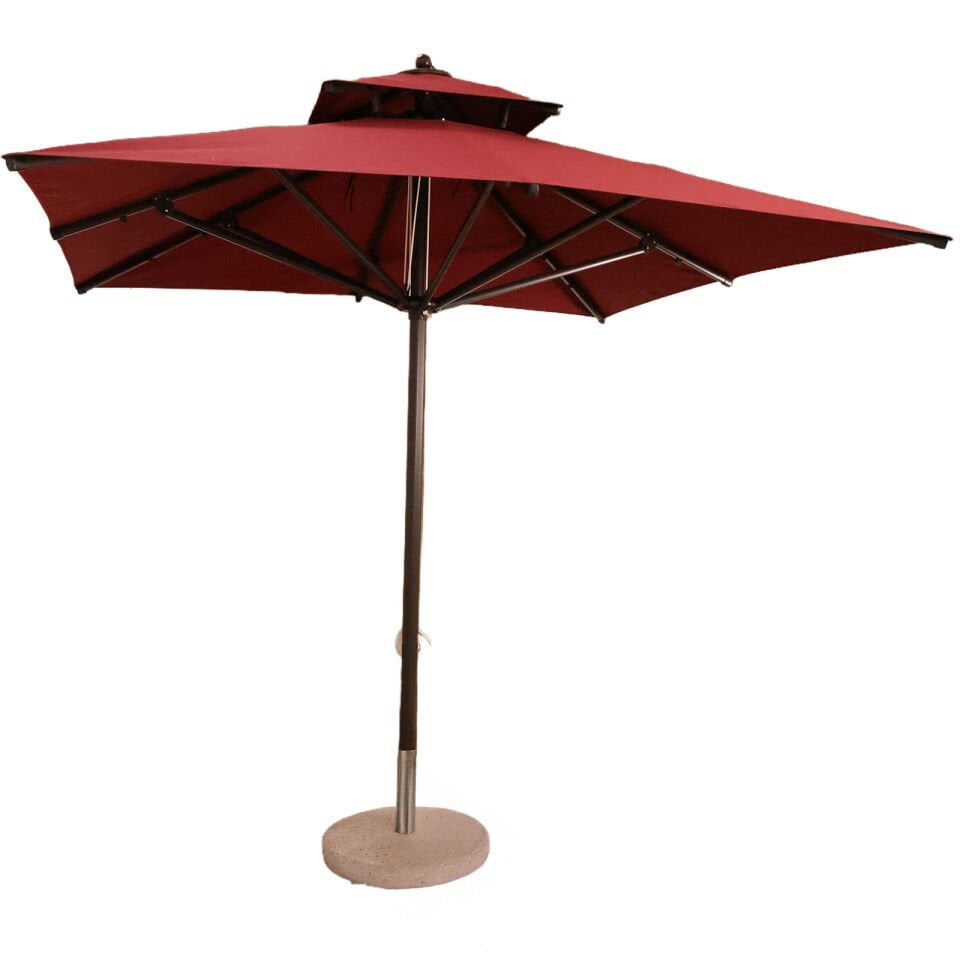 2x2 Teleskopik lux Bahçe Şemsiyesi Akrilik Kumaş Bordo Renk