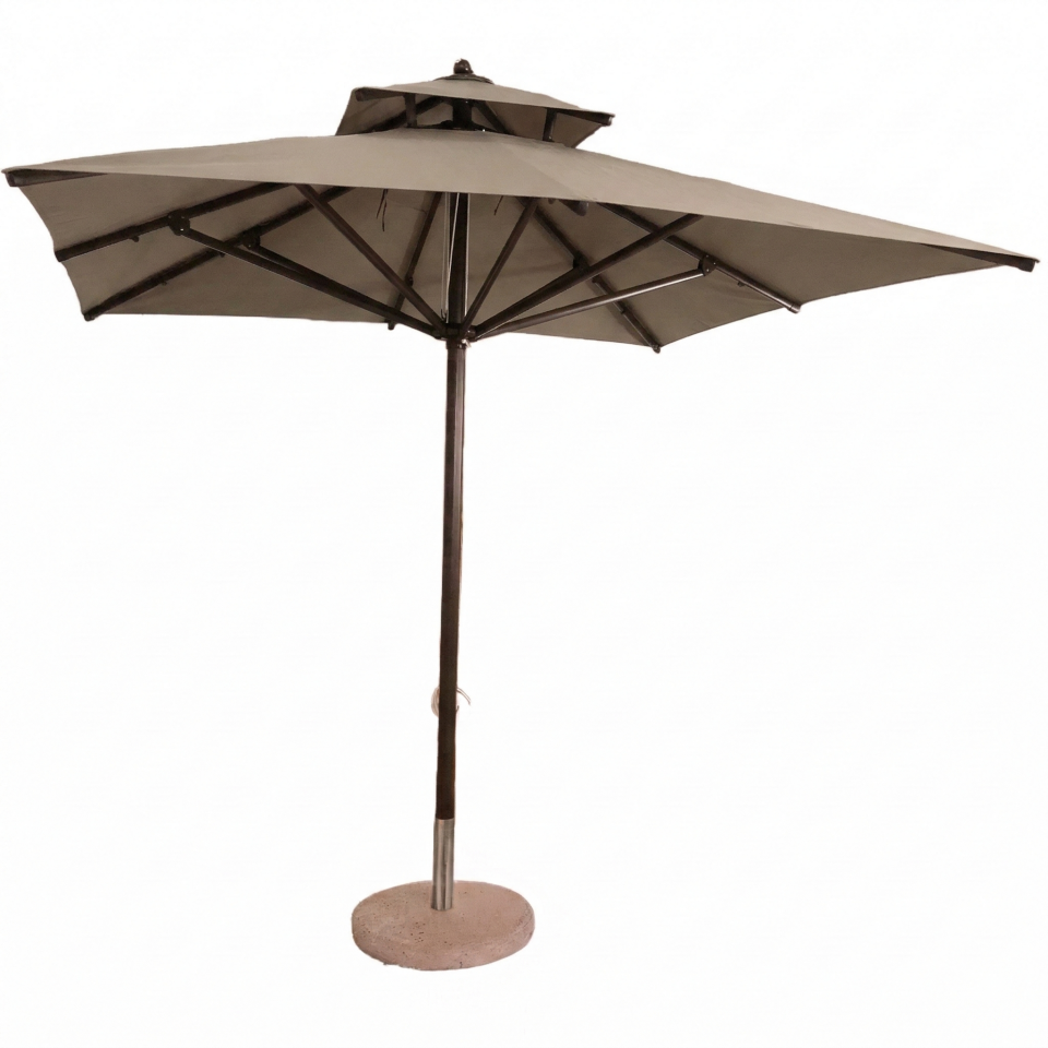 2x2 Teleskopik Eko Bahçe Şemsiyesi Akrilik Kumaş Bej Renk