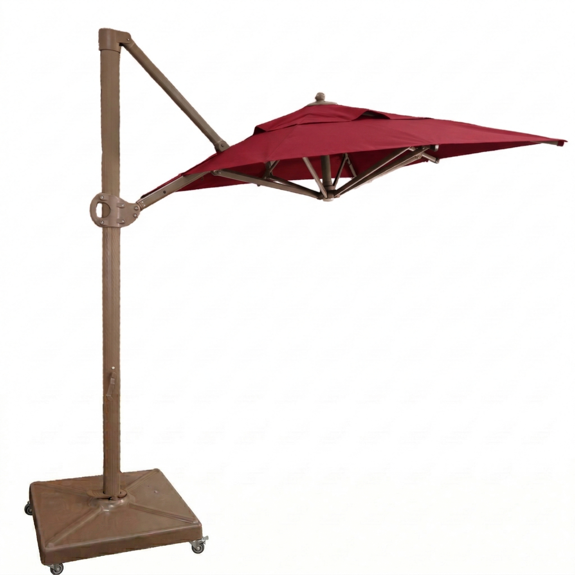 2x2 Yandan Gövdeli Bahçe Şemsiyesi Akrilik Kumaş Kırmızı Renk