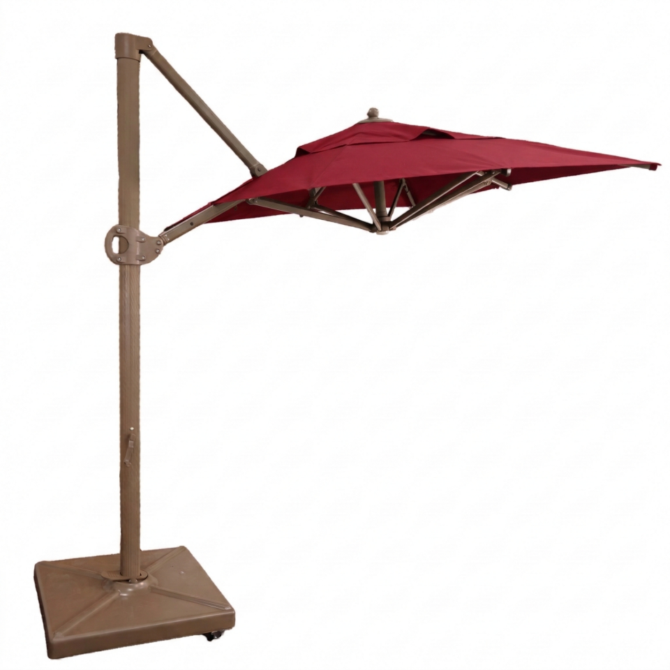 2x2 Yandan Gövdeli Bahçe Şemsiyesi Akrilik Kumaş Kırmızı Renk