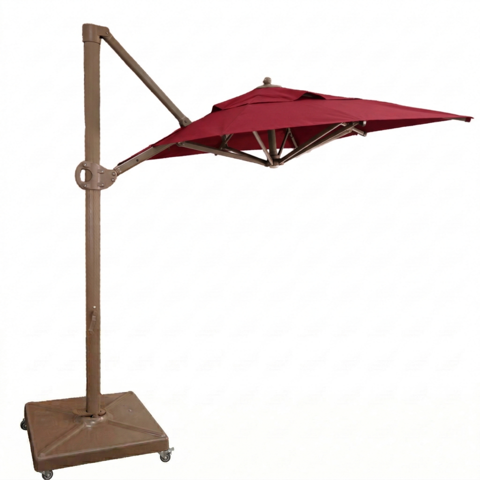 2x2 Yandan Gövdeli Bahçe Şemsiyesi Akrilik Kumaş Kırmızı Renk