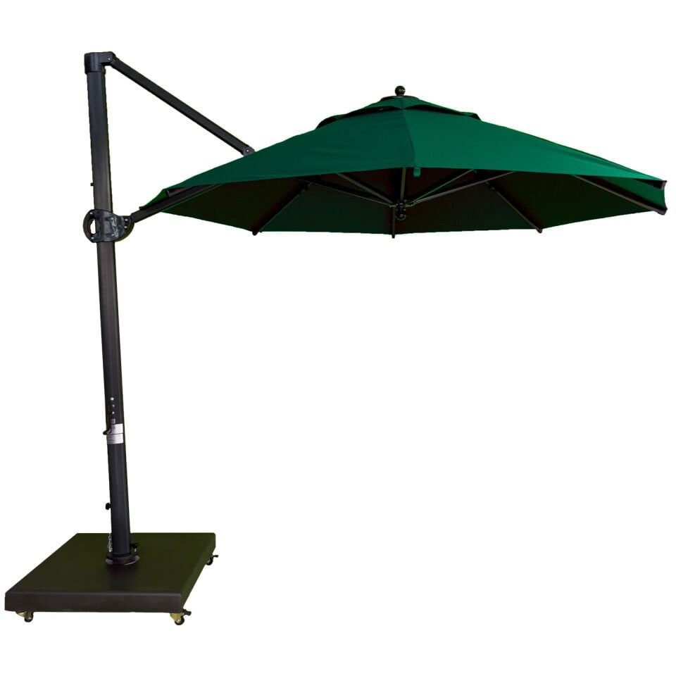 3m Yuvarlak Yandan Gövdeli Şemsiye ''Akrilik Kumaş''  Acrilla-112 Yeşil