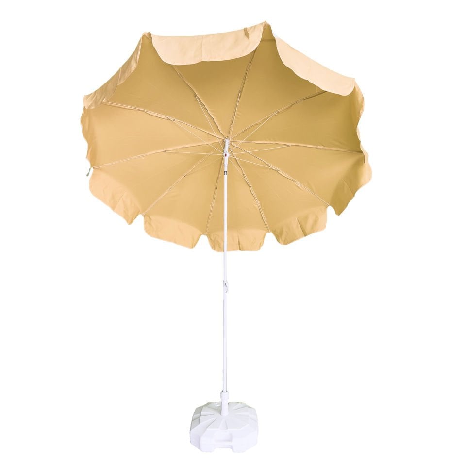 2m Plaj Şemsiyesi ''Polyester Dokuma Kumaş'' Nohut Rengi