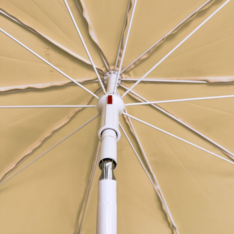 2m Plaj Şemsiyesi ''Polyester Dokuma Kumaş'' Nohut Rengi
