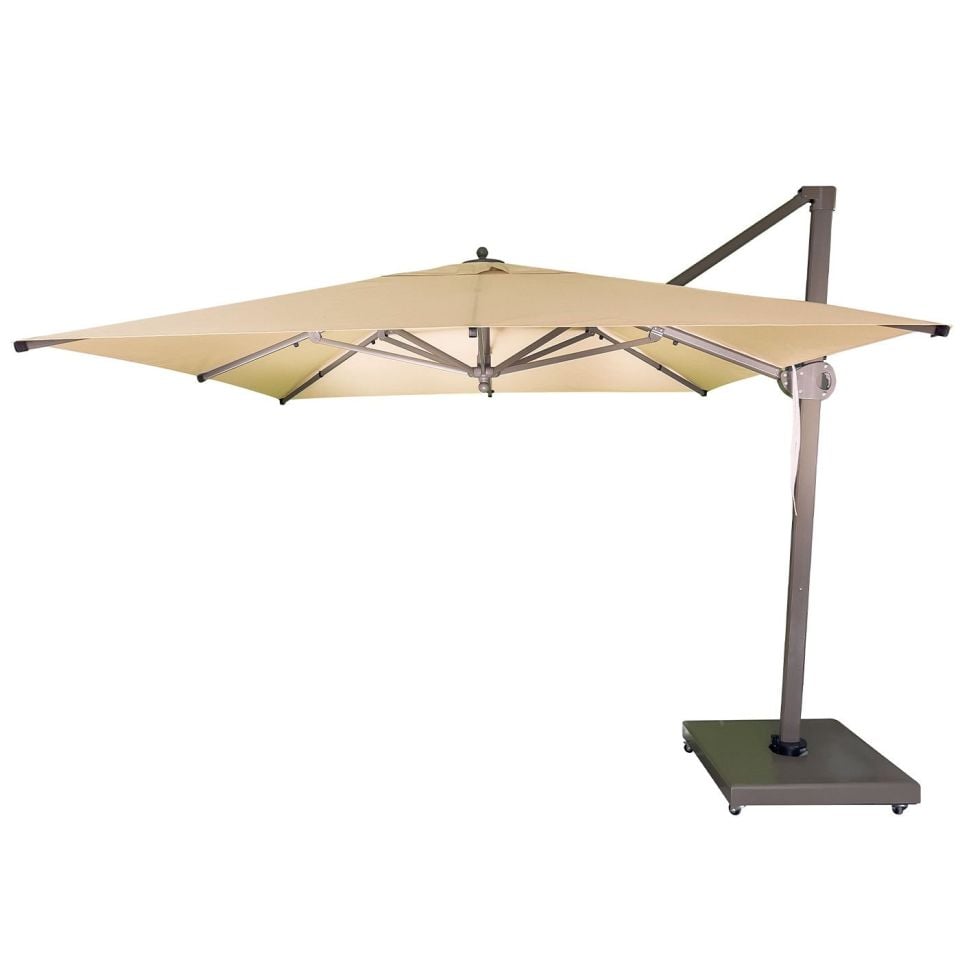 3X3 Yandan Gövdeli Saçaksız Şemsiye Polyester Dokuma Kumaş Nohut