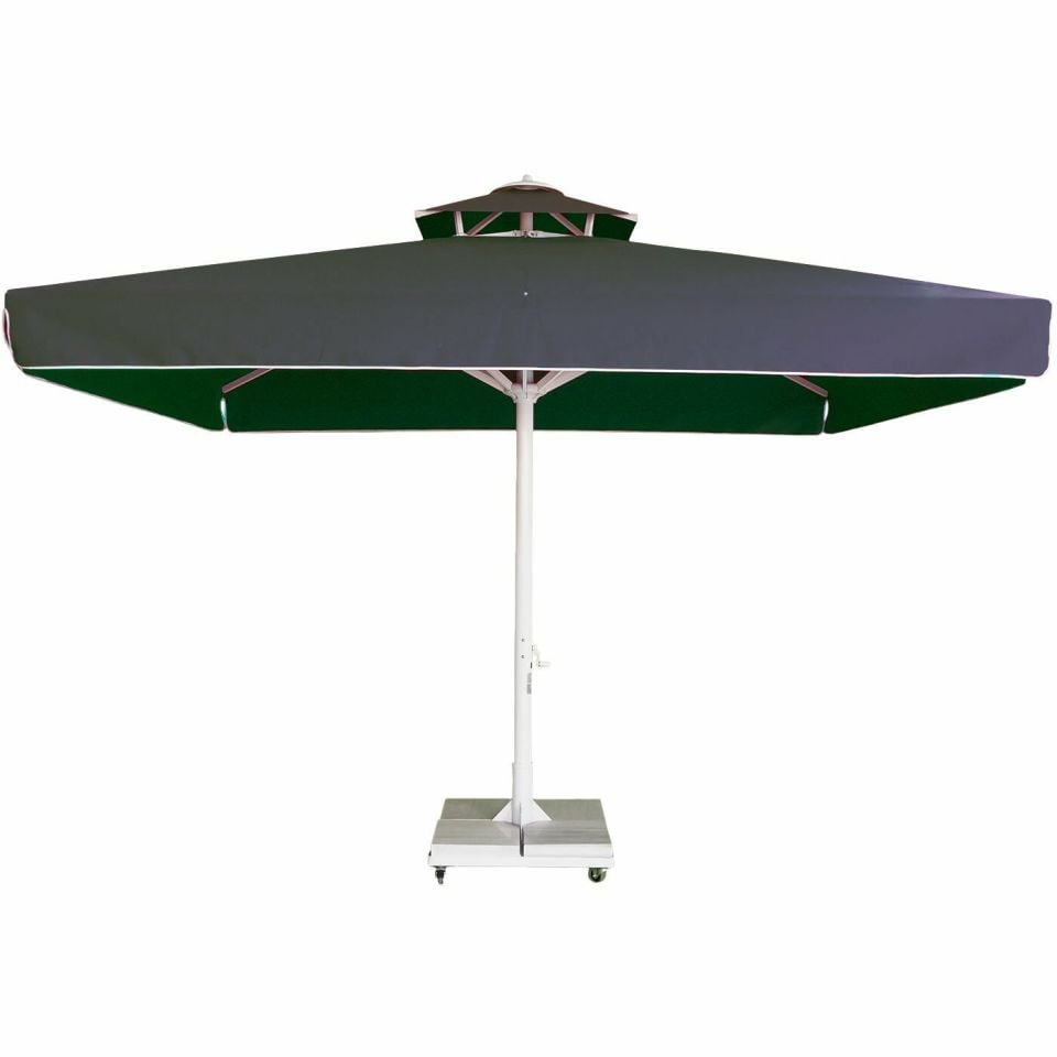 6x6 Teleskopik Lux Bahçe Şemsiyesi Akrilik Kumaş Antrasit