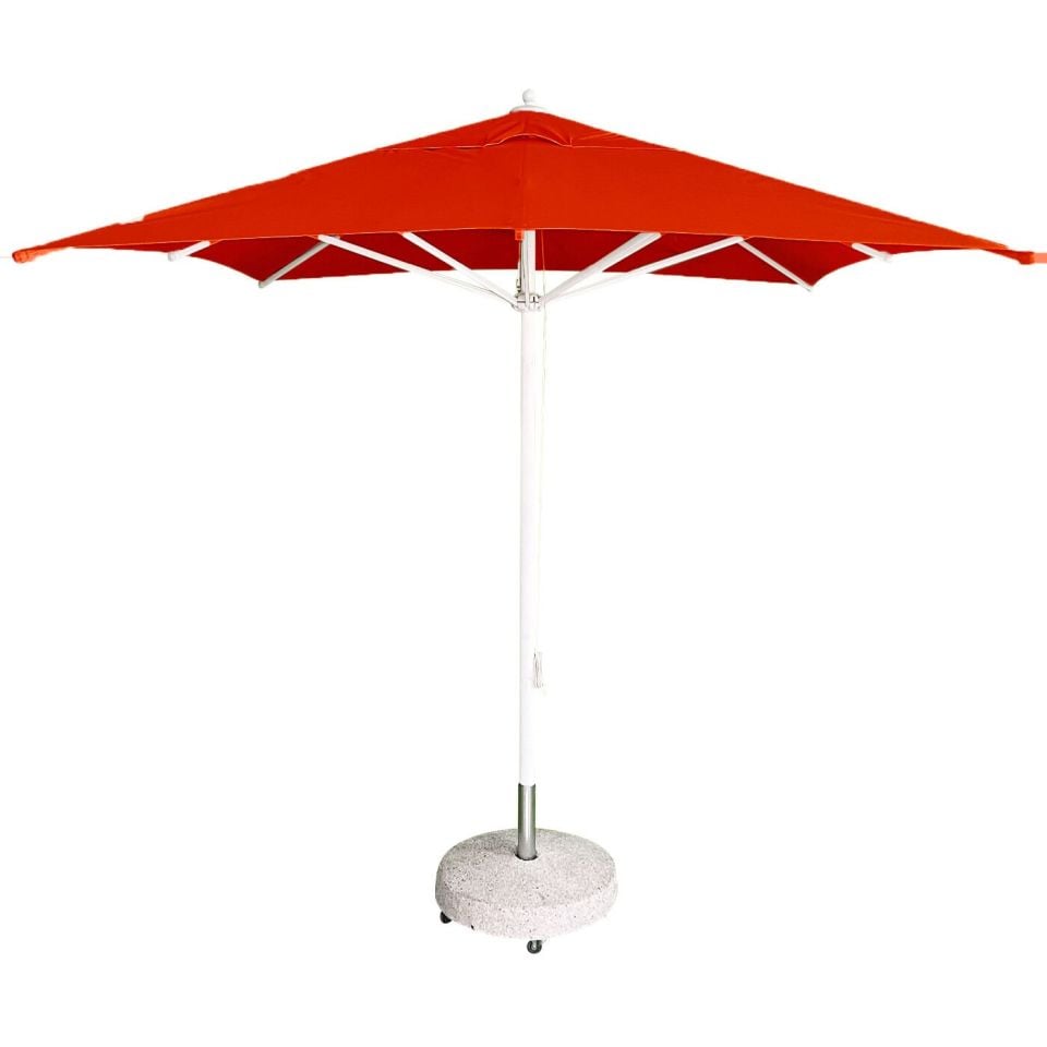 2x2 İpli Saçaksız Havuz Şemsiyesi Akrilik Kumaşlı Kırmızı