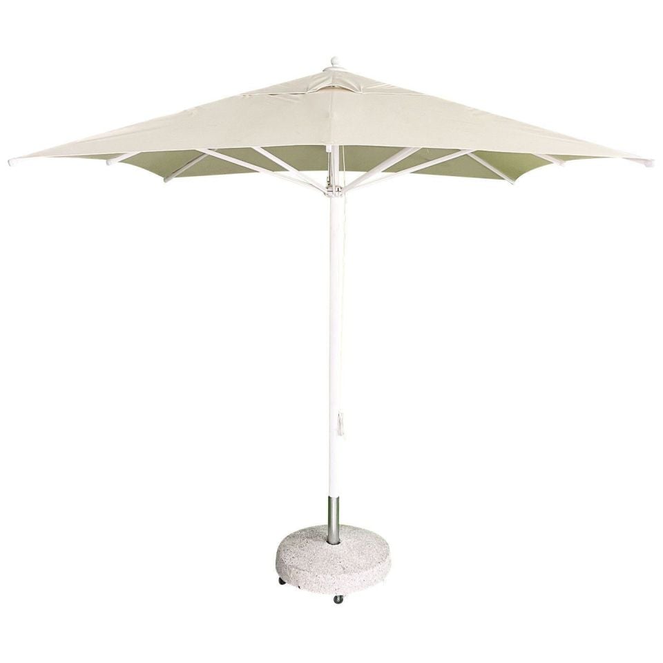 2x2 İpli Saçaksız Havuz Şemsiyesi Polyester Dokuma Kumaşlı Krem