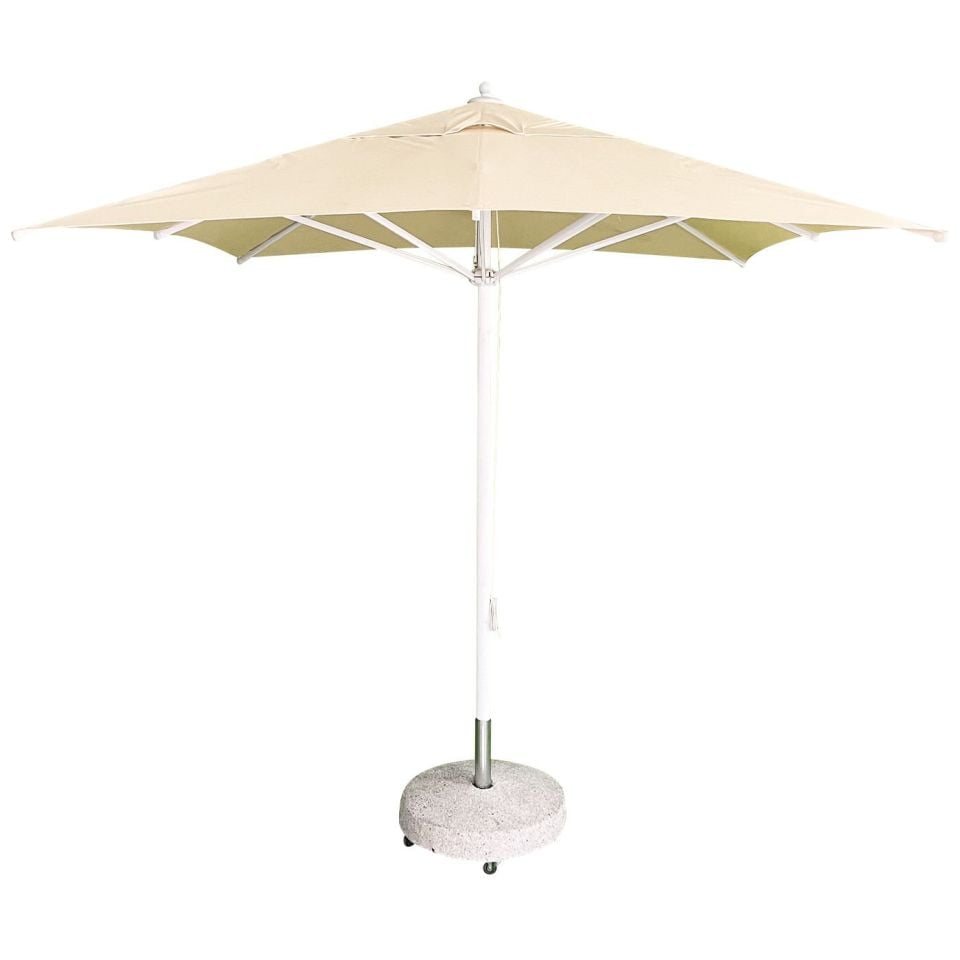 2x2 İpli Saçaksız Havuz Şemsiyesi Polyester Dokuma Kumaş Krem