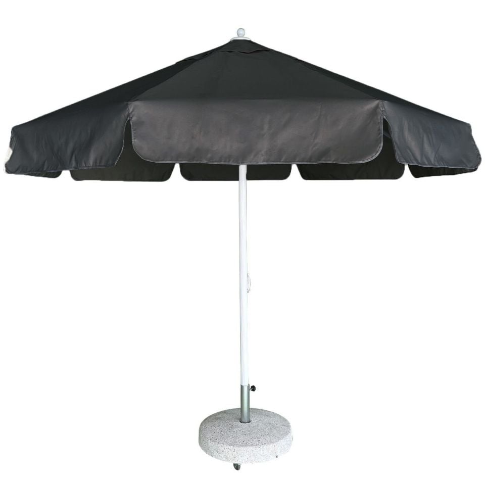 3m Yuvarlak İpli Havuz Şemsiyesi Akrilik Kumaş Antrasit