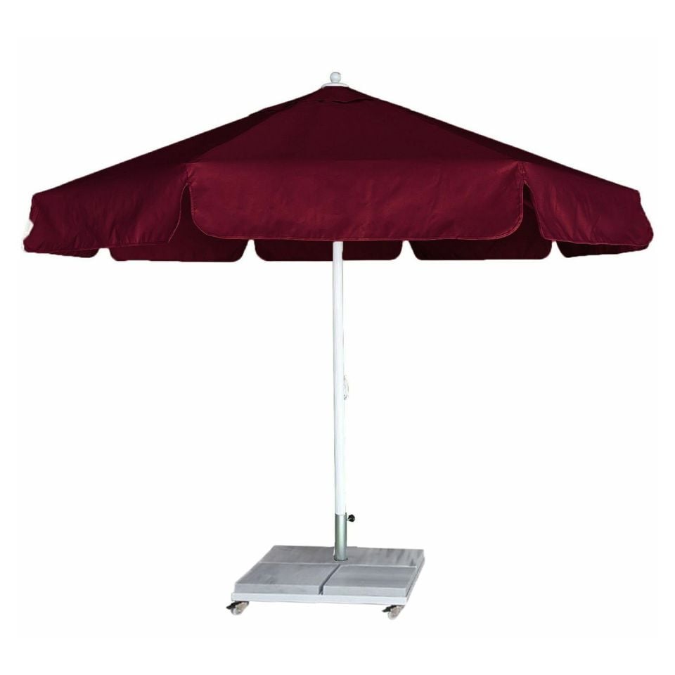 4m Yuvarlak İpli Havuz Şemsiyesi Akrilik Kumaş Bordo