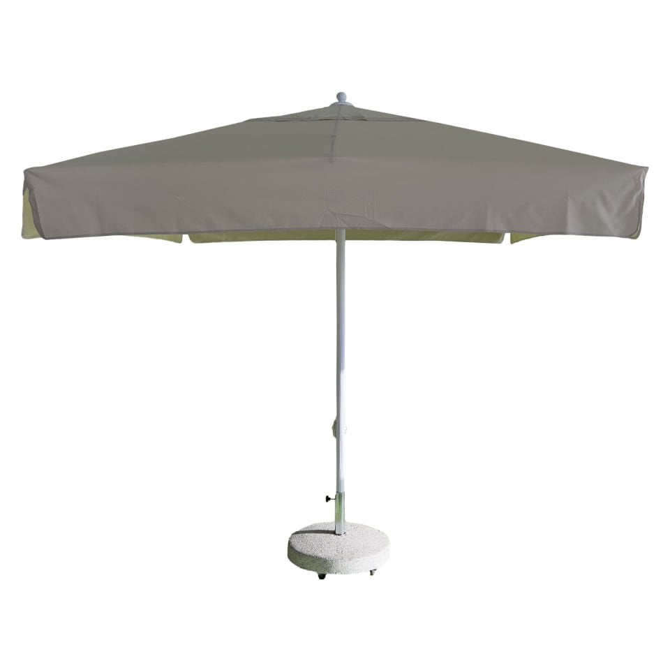 2,5x2,5 İpli Saçaklı Havuz Şemsiyesi Akrilik Kumaşlı Krem Renk