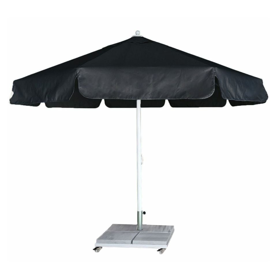 4m Yuvarlak İpli Plaj Şemsiyesi Akrilik Kumaş Kırmızı