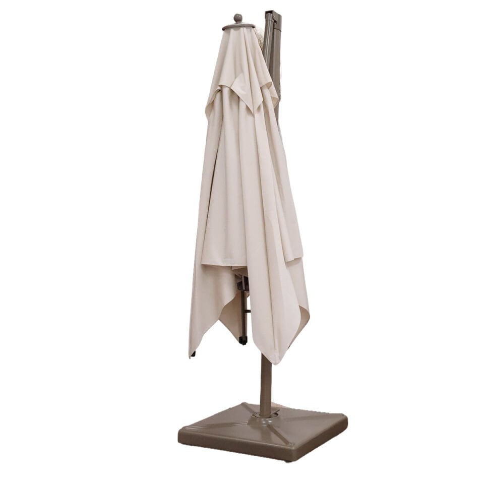 3x3 Yandan Gövdeli Bahçe Şemsiyesi Akrilik Kumaş Led sistemli